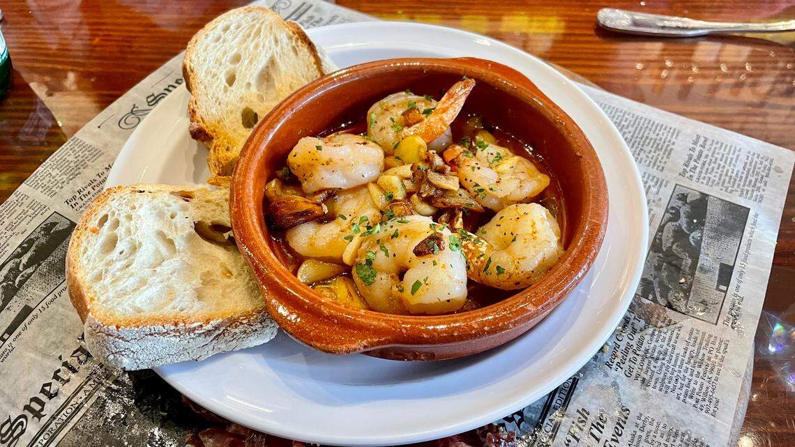 Camarones al ajillo, garlic shrimp at Happy Wine Calle Ocho
