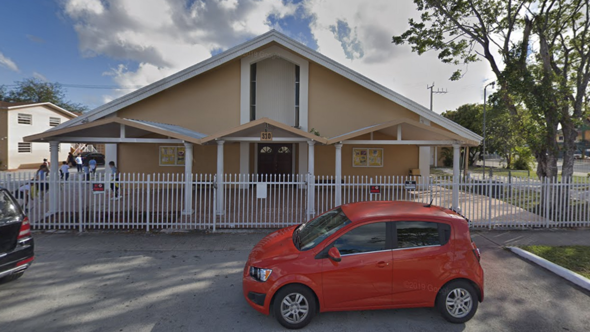 A Hialeah man was arrested after police say he stole frozen chickens from the pictured church. NBC 6 first reported the incident happened overnight at Iglesia del Nazareno El Buen Pastor, located at 310 East 5th Street. 
