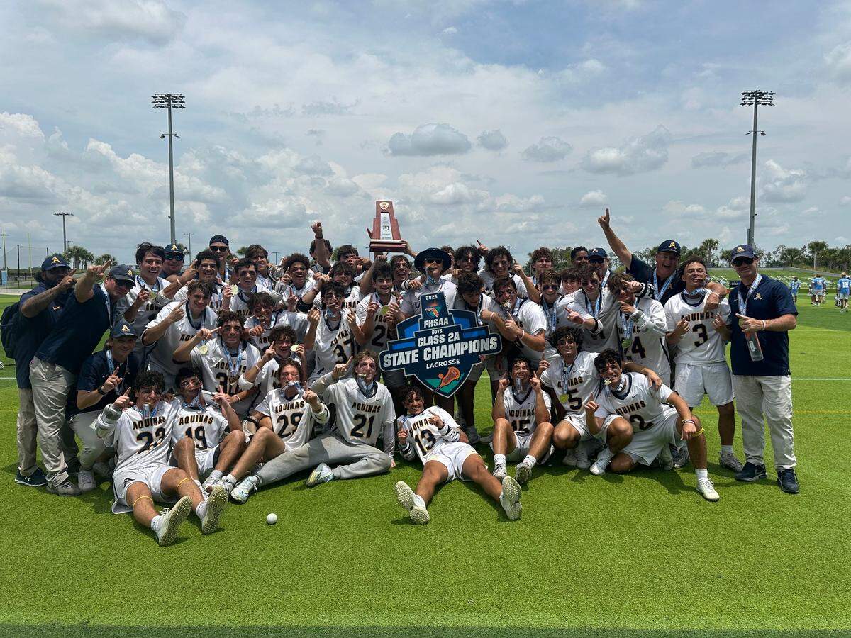 St. Thomas Aquinas’ boys’ lacrosse team defeated Ponte Vedra in the Class 2A state final on Saturday to win their fourth-ever state championship and first since 2022.