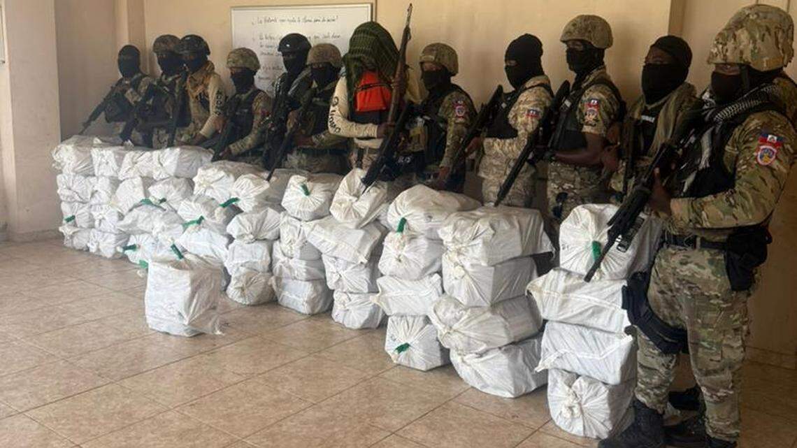 Haiti police say they seized 1,045 kilos of cocaine on Sunday, July 13, 2025 off the country’s northwest coast. The drugs have a street value of $32 million in the United States.