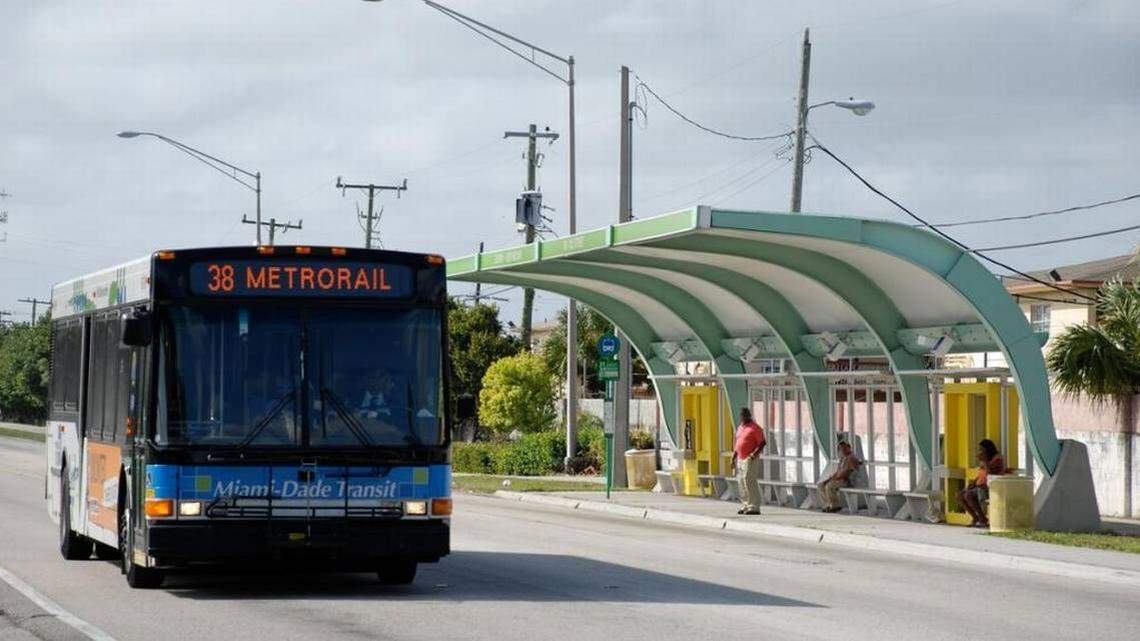A bus on the South Dade busway, one of the most popular routes in Miami-Dade County.