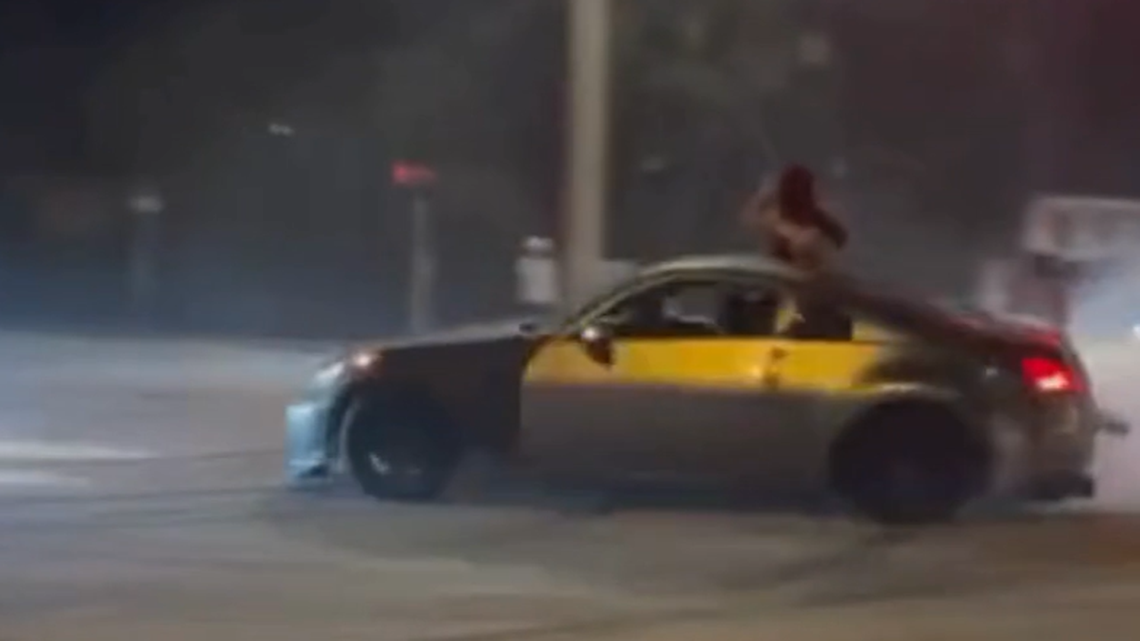 Jeremiah Hernandez, 22, is now facing a third-degree felony after Hollywood Police said he was performing stunts in his 2006 Nissan 350z during a coordinated street takeover at two different intersections in the city on Aug. 18, 2024.