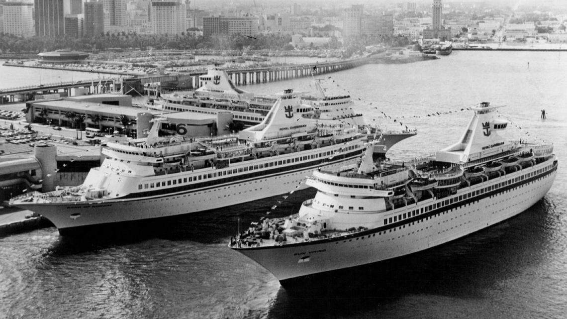 The port and Dodge Island in 1974.