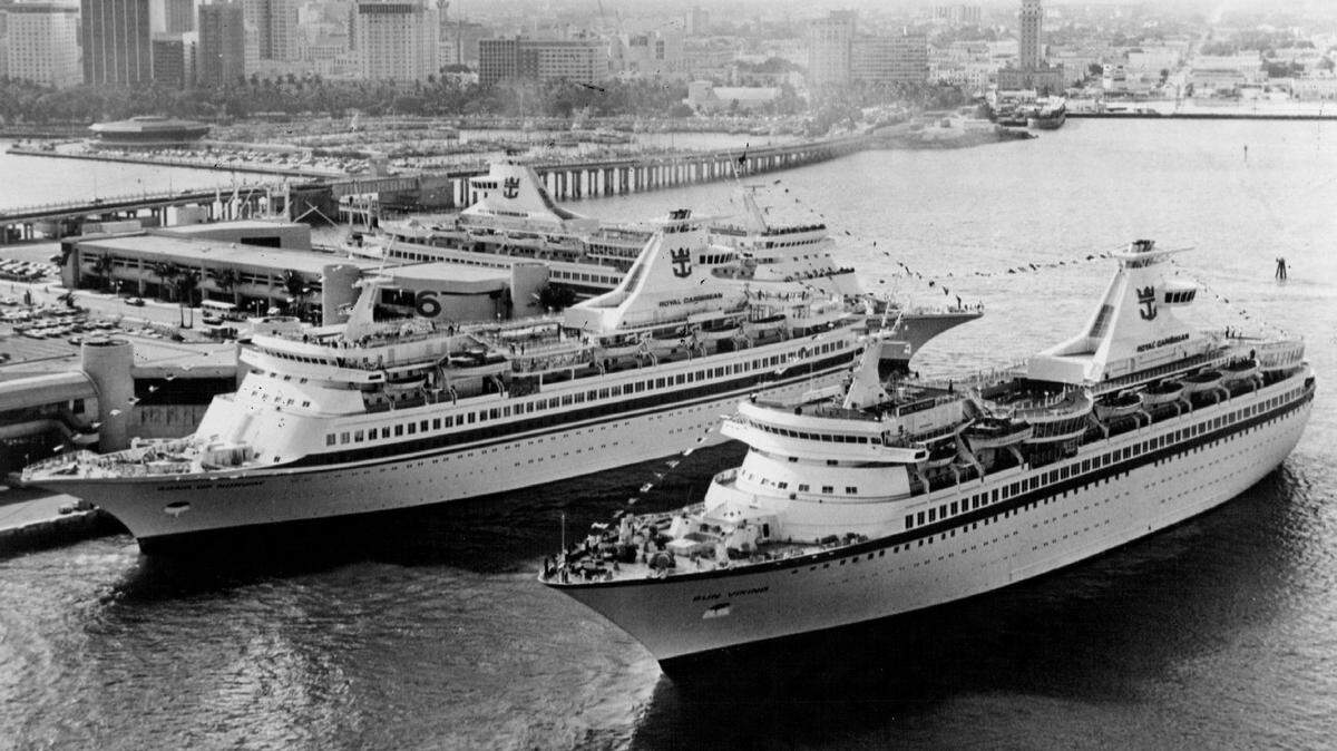 The port and Dodge Island in 1974.