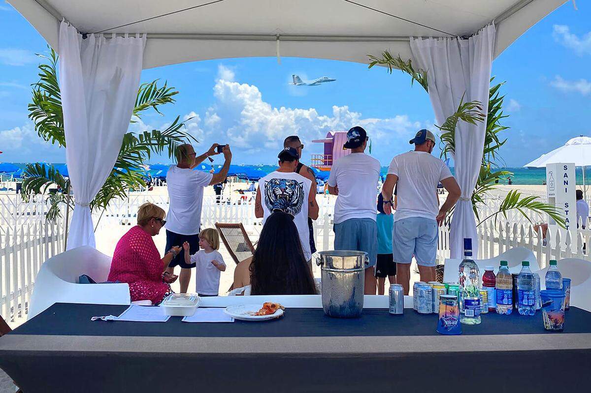 The view from one of the cabanas at last year’s Hyundai Air & Sea Show.