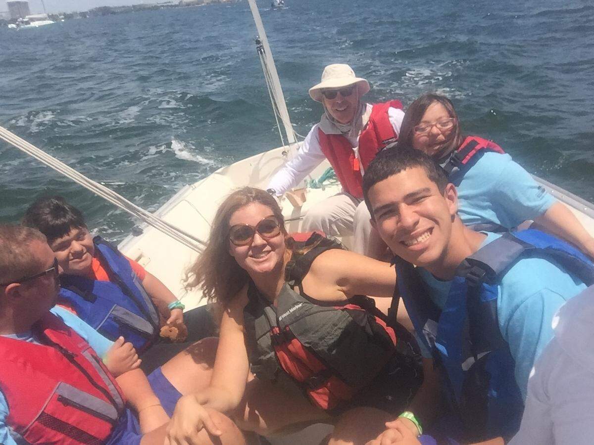 Campers at Miami-Dade Parks’ camps for children with special needs go on a sailing field trip.