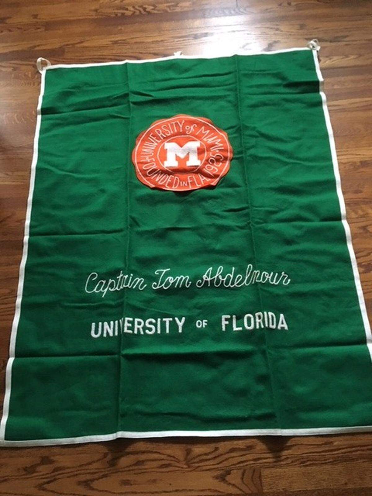 Former Gators linebacker Tom Abdelnour graduated in 1970. He still cherishes a green-and-orange UM throw blanket that a UM captain gave him before the pregame handshakes in the center of the field in 1969, when the Gators won 35-16 in Miami.