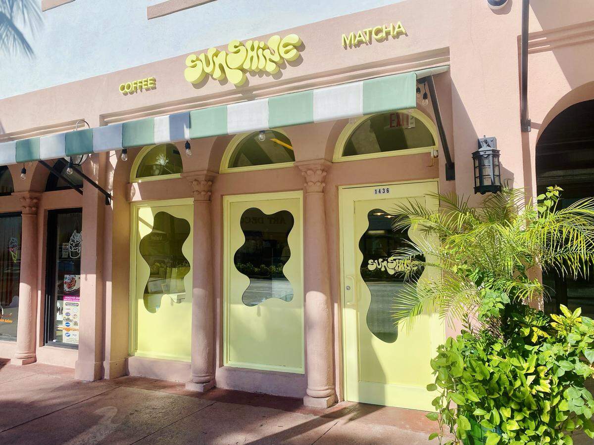 The exterior of Sunshine Coffee in Miami Beach.