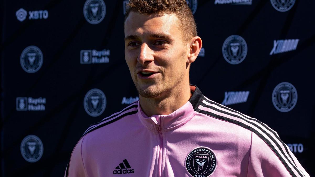 Inter Miami CF center back Christopher McVey speaks with the press after preseason training at Inter Miami CF Training Center in Fort Lauderdale, Florida, on Monday, January 24, 2022.