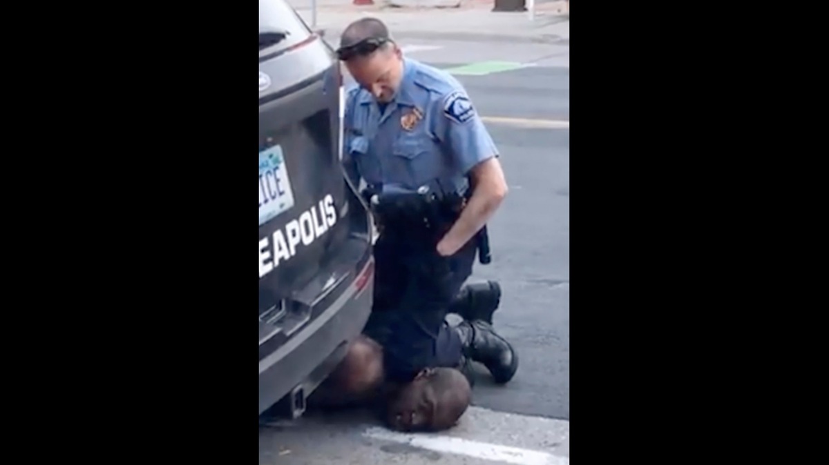 In this Monday, May 25, 2020, frame from video provided by Darnella Frazier, a Minneapolis officer kneels on the neck of a handcuffed man who was pleading that he could not breathe in Minneapolis. Four Minneapolis officers involved in the arrest of George Floyd, who died in police custody, were fired Tuesday. 