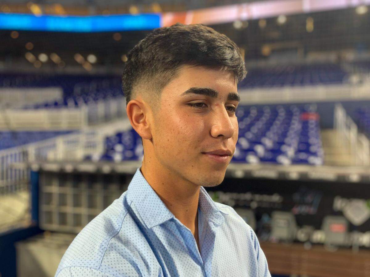 Miami Marlins prospect Marco Vargas.