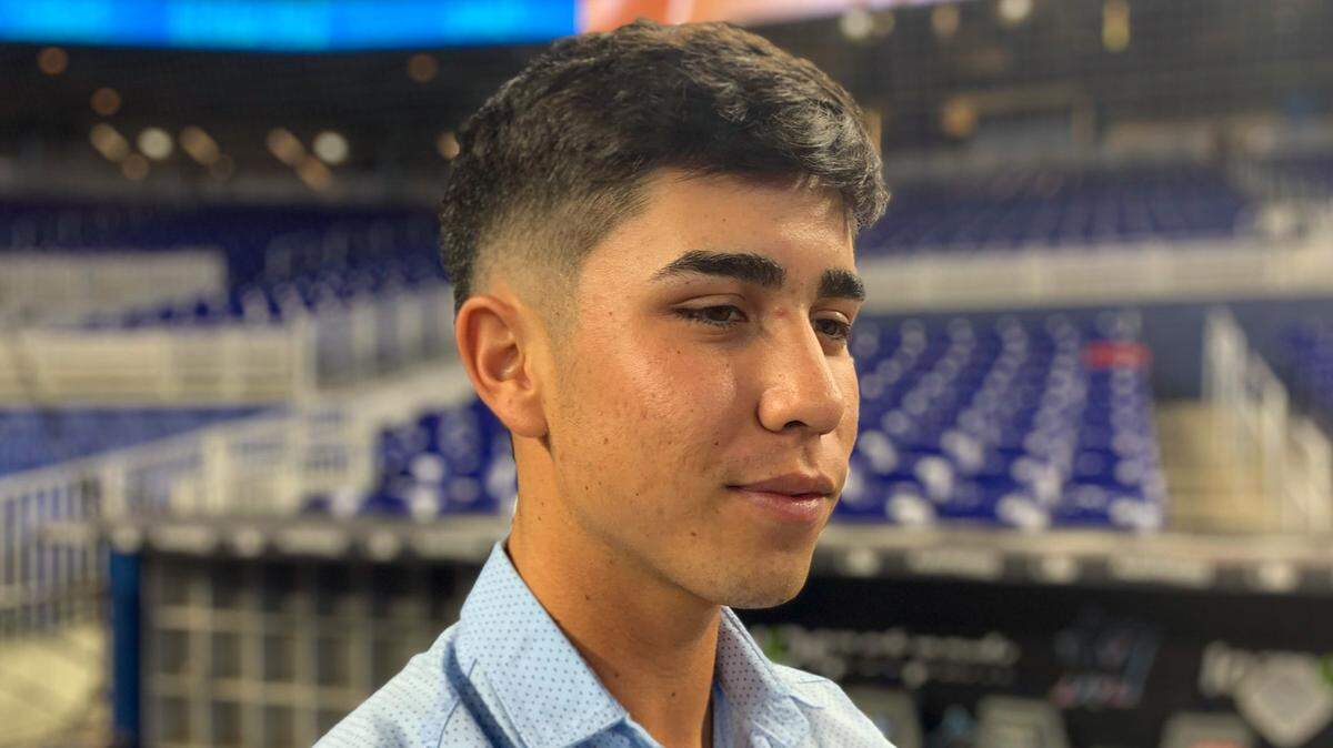 Miami Marlins prospect Marco Vargas.