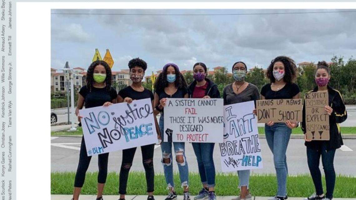 The West Broward High School yearbook included a spread on a Black Lives Matter protest. School administration temporarily halted sales.