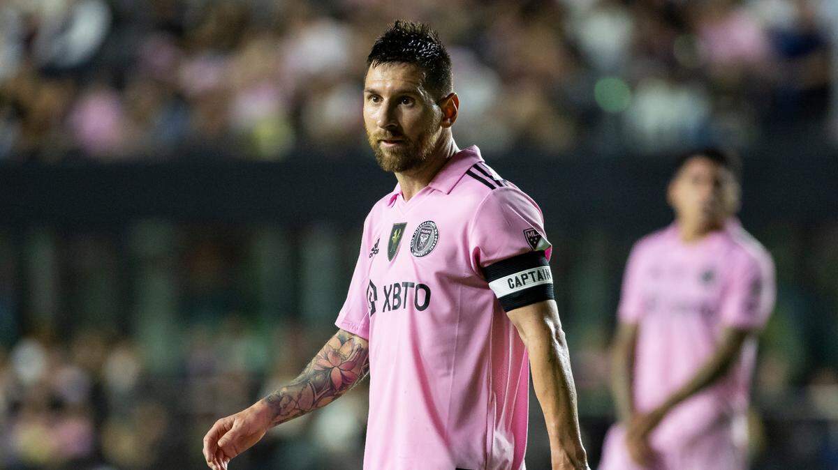 El delantero del Inter Miami Lionel Messi durante su partido amistoso contra el New York City FC, el 10 de noviembre de 2023 en el estadio DRV PNK en Fort Lauderdale, Florida.