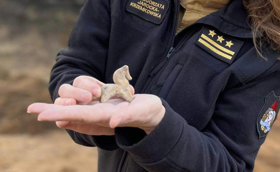 The tiny clay horse is about 700 years old, researchers said.