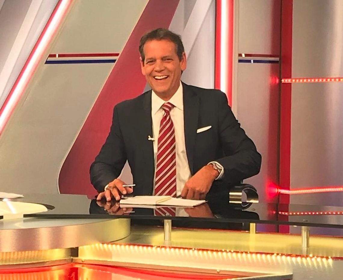 Miami-Dade County Commission candidate Carlos Garin during a break during a May 9, 2018 televised debate at América TeVé for the special election to fill the District 5 seat vacated by Bruno Barreiro.