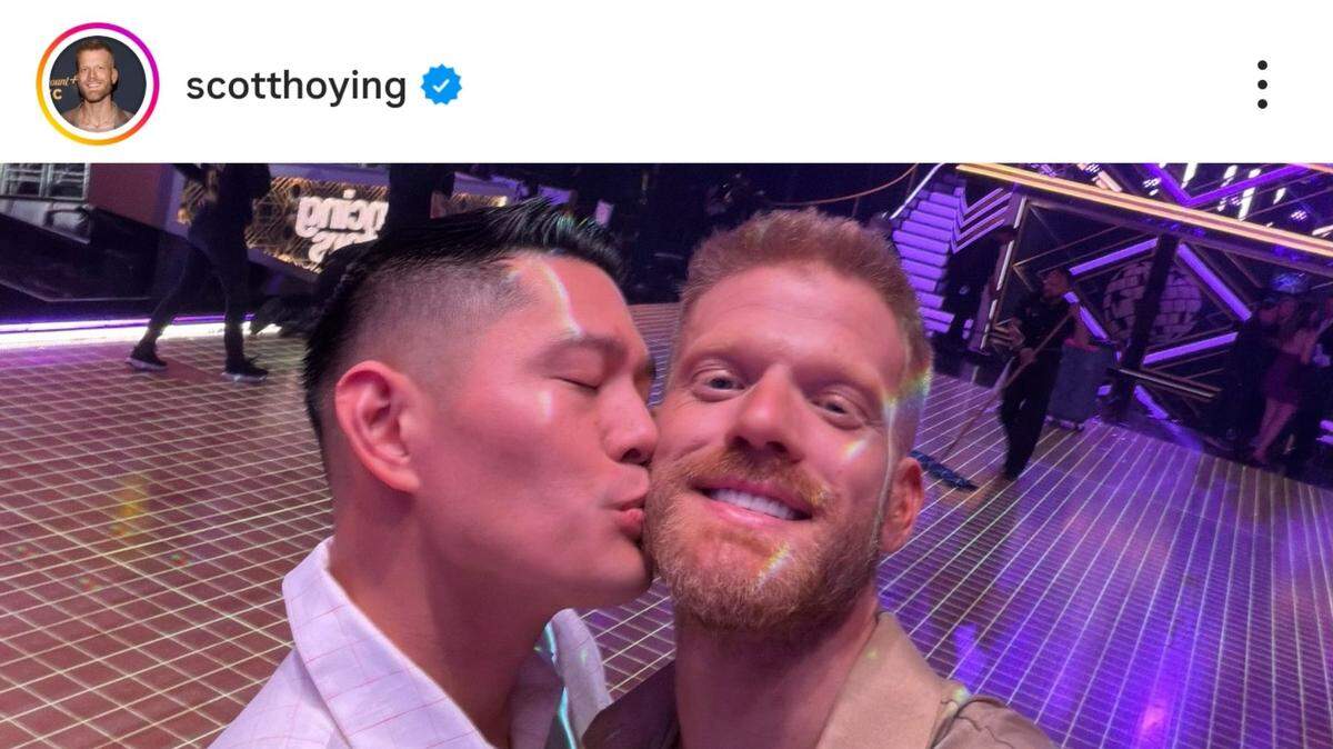 pentatonix singer scott hoying with husband mark manio