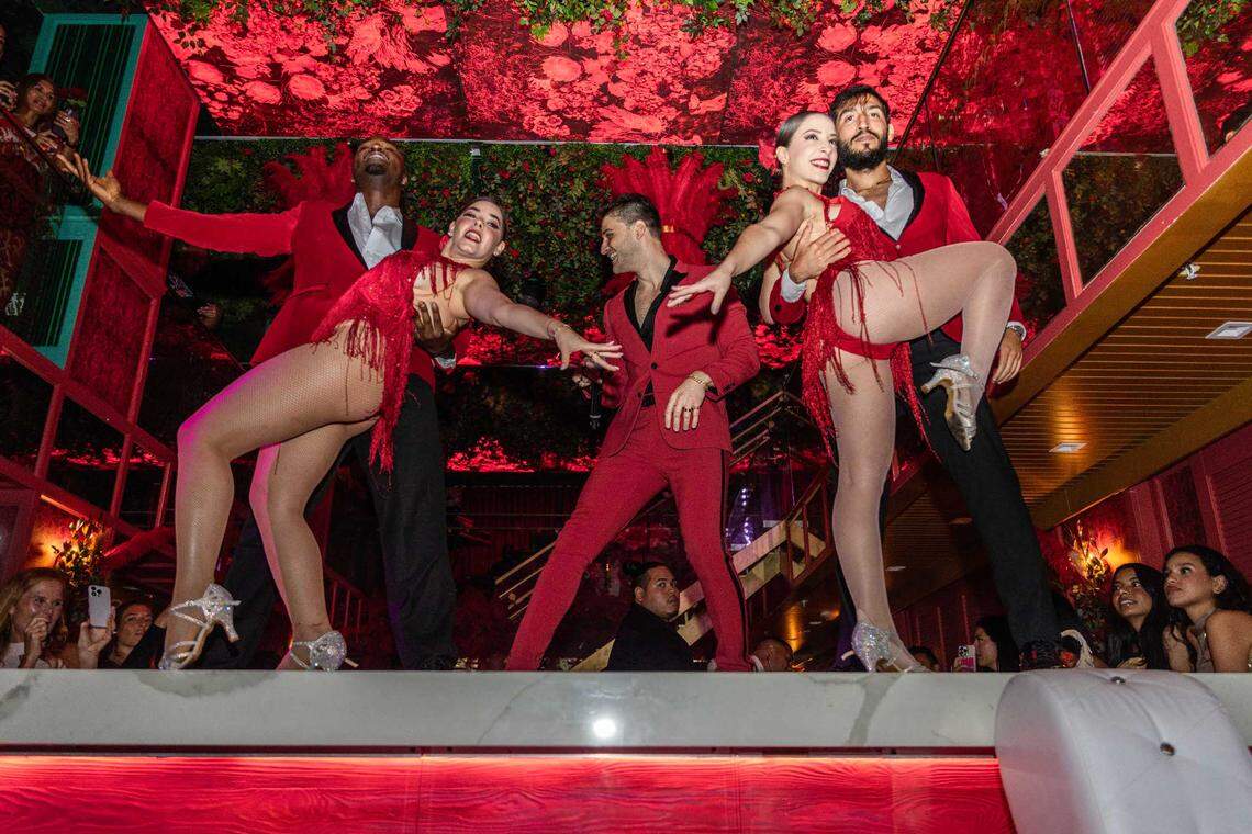The dancers of the Havana Nights show at J’Adore in Miami Beach.