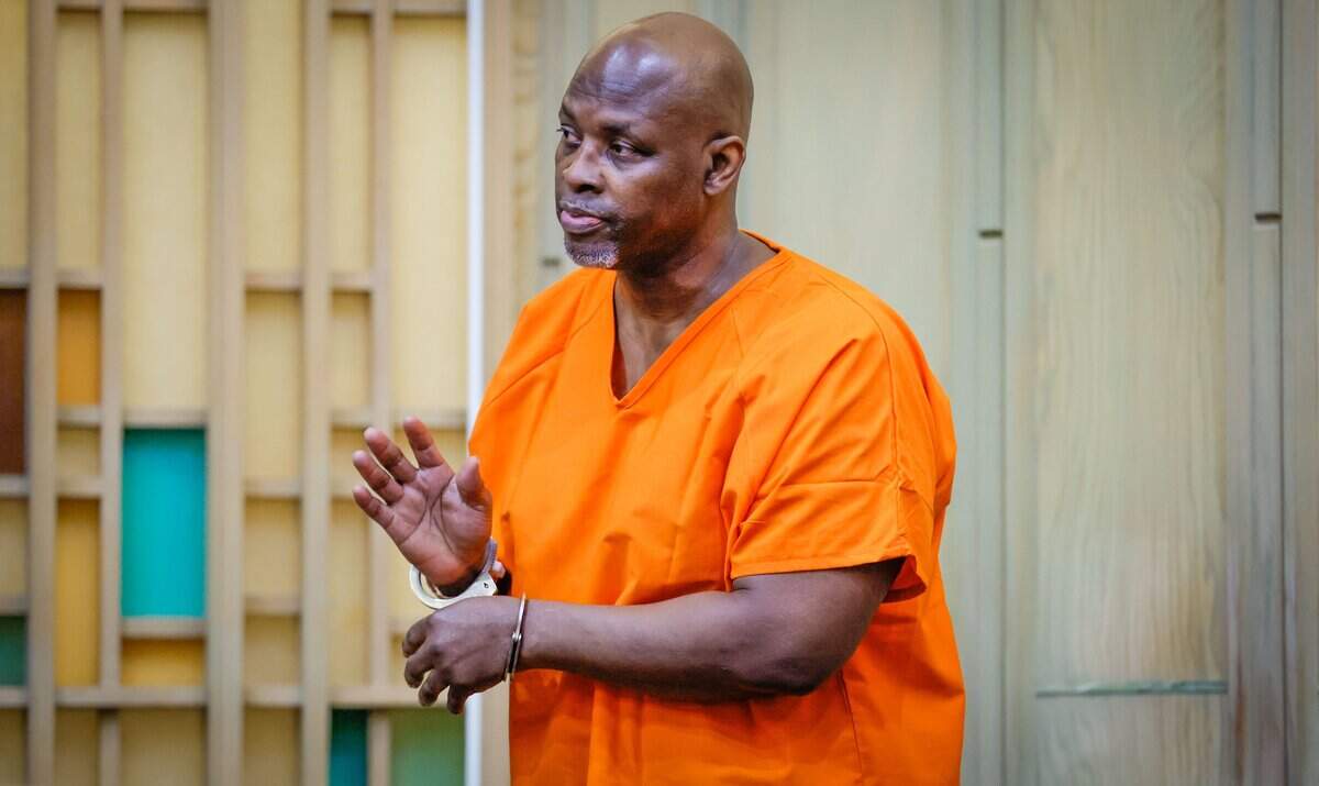Gregory Martin is sentenced at the Richard E. Gerstein Justice Building in Miami on Friday, July 10, 2026, after a jury convicted him of rape. Martin is facing the death penalty in another case where he is accused of the rape and murder of a teen runaway.