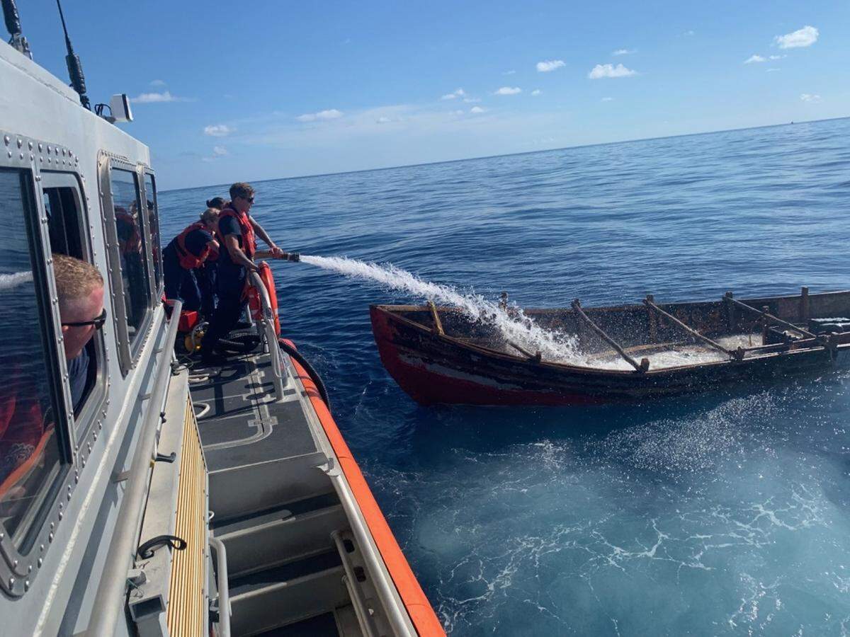 The U.S. Coast Guard caught 27 Cuban migrants on July 27, 2019.