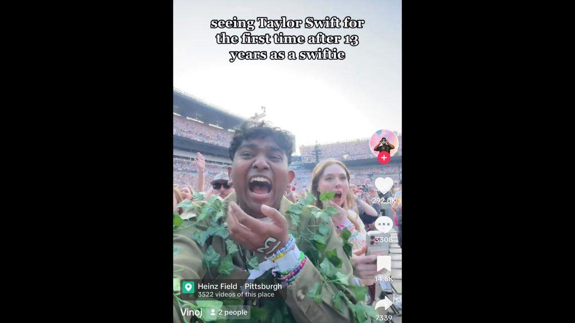 Taylor Swift fanatics are viral on TikTok after going crazy at her concerts.