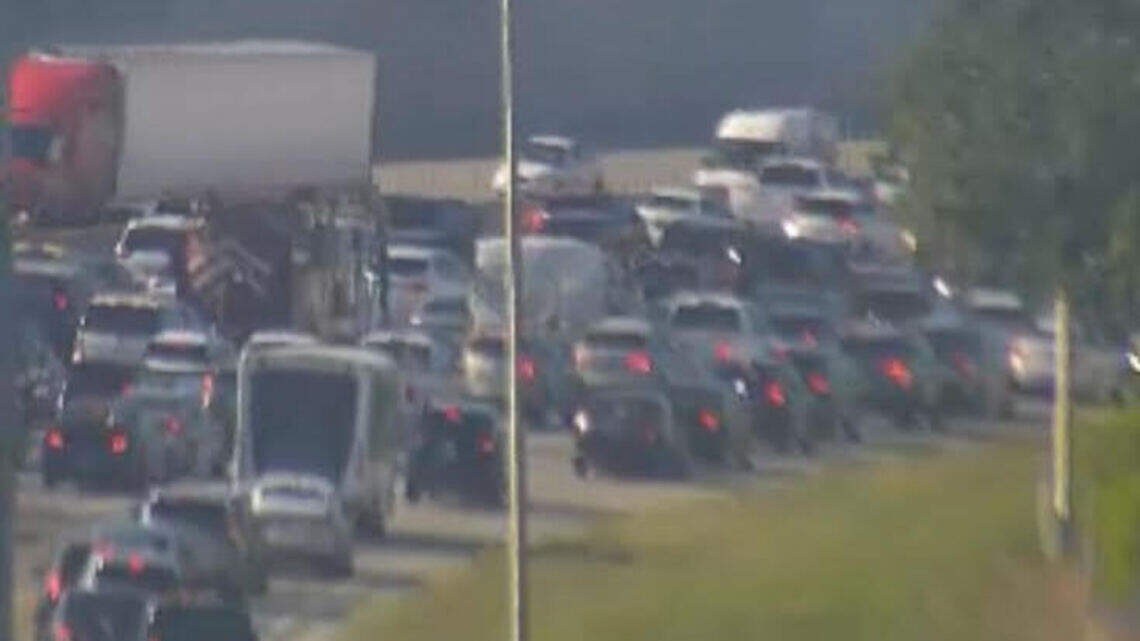 Tanker rollover shuts down northbound Turnpike traffic by Kendall Drive