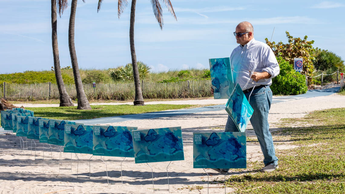 Miami artist aims to open eyes about sea rise risks with Art Week installations