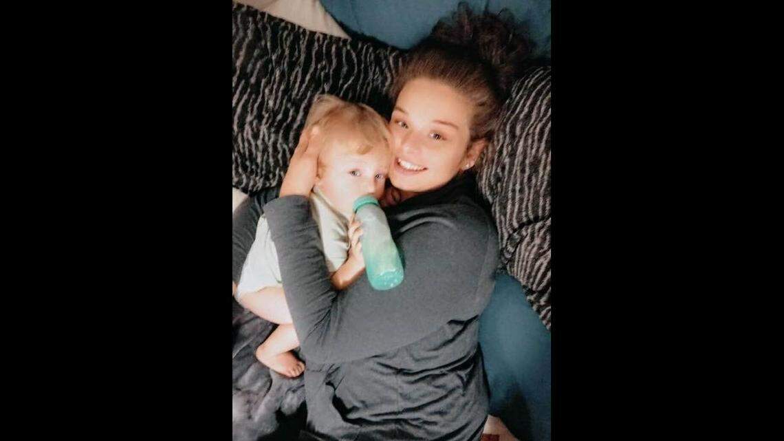 This provided photo shows Olivia Hannah with her girlfriend’s son.