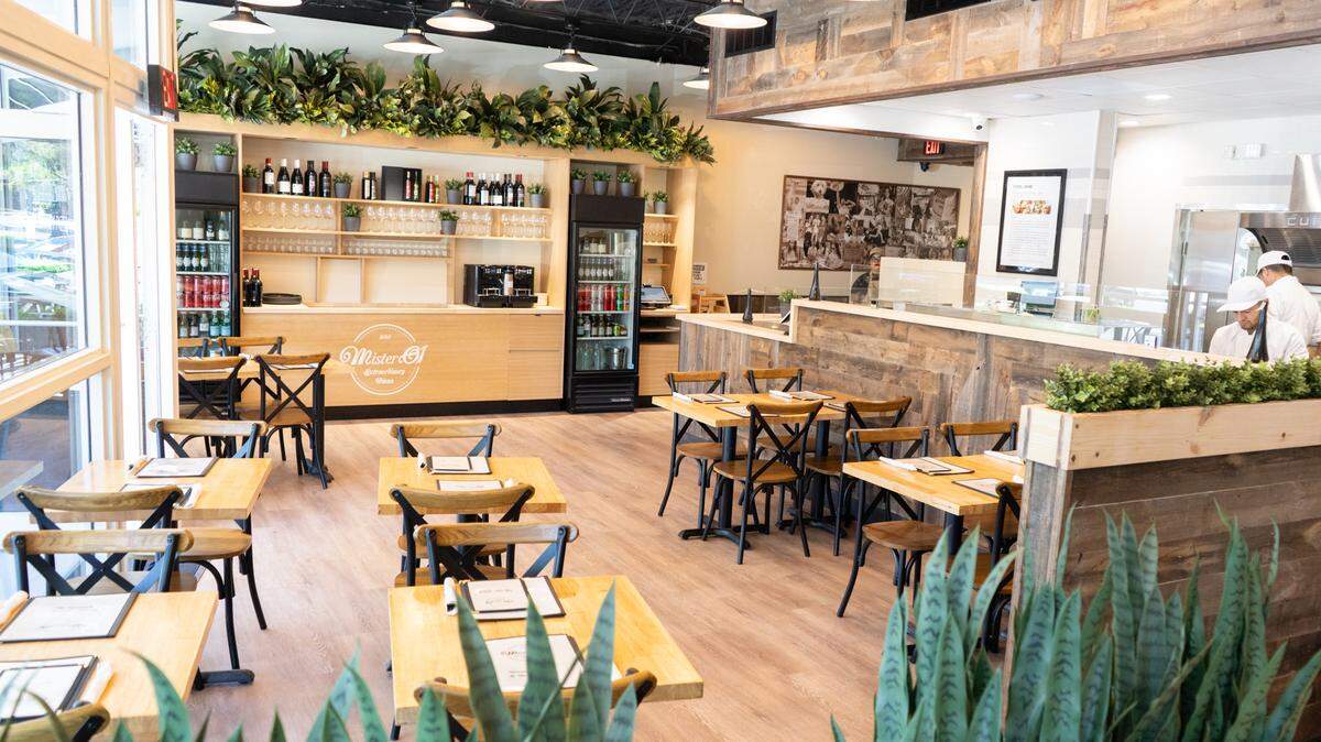 The interior of the new Mister 01 Extraordinary Pizza in Bay Harbor Islands.