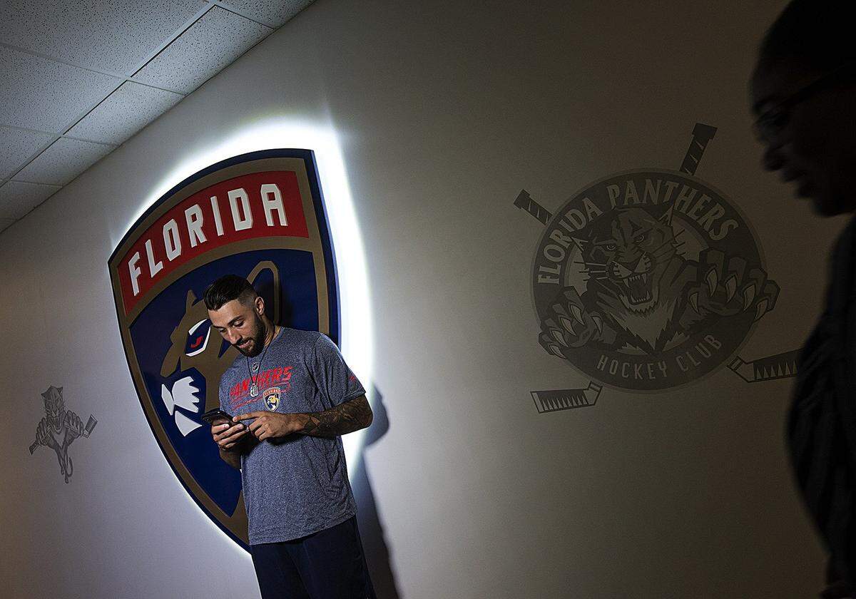 The Florida Panthers’ Vincent Trocheck attended Panthers media day at the BB&T center in Sunrise on Thursday, September 13, 2018.