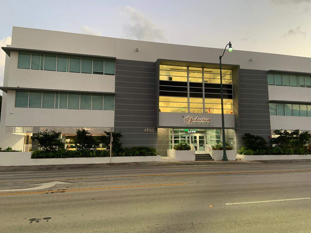 Seduction Cosmetic Center, 4950 SW Eighth St., is where the state says Dr. John Sampson did unauthorized plastic surgeries, including a Brazilian butt lift that resulted in a death.