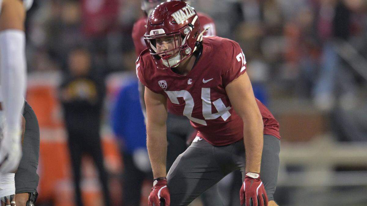 Sep 20, 2024; Pullman, Washington, USA; Washington State Cougars defensive back Ethan O’Connor (24) lines up for a play against the San Jose State Spartans in the first half at Gesa Field at Martin Stadium.