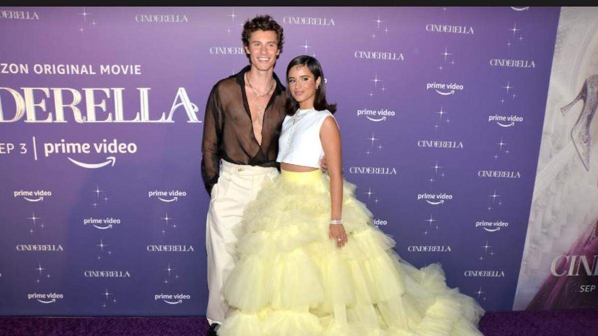 Shawn Mendes and Camila Cabello attend the “Cinderella” Miami Premiere at Vizcaya Museum & Gardens on September 01, 2021 in Miami, Florida. (Photo by Manny Hernandez)