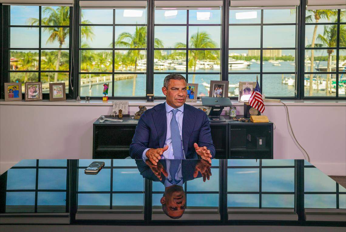Francis X. Suarez reflects on his time as mayor as he begins the moving process from the mayor’s office that he and his father, former Mayor Xavier Suarez, have both occupied on Thursday, Dec. 11, 2025, at Miami City Hall.
