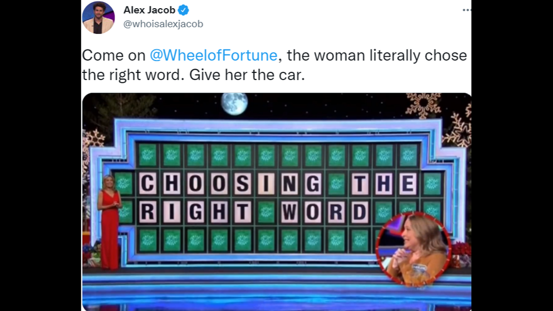 Fans of the show ‘Wheel of Fortune’ were angered after a contestant lost out on winning a new car because of a technicality.