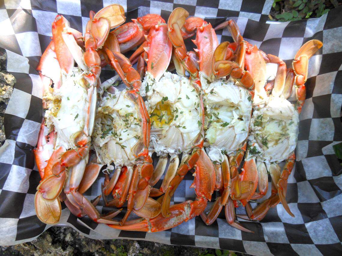 Blue Runner crabs at Golden Rule