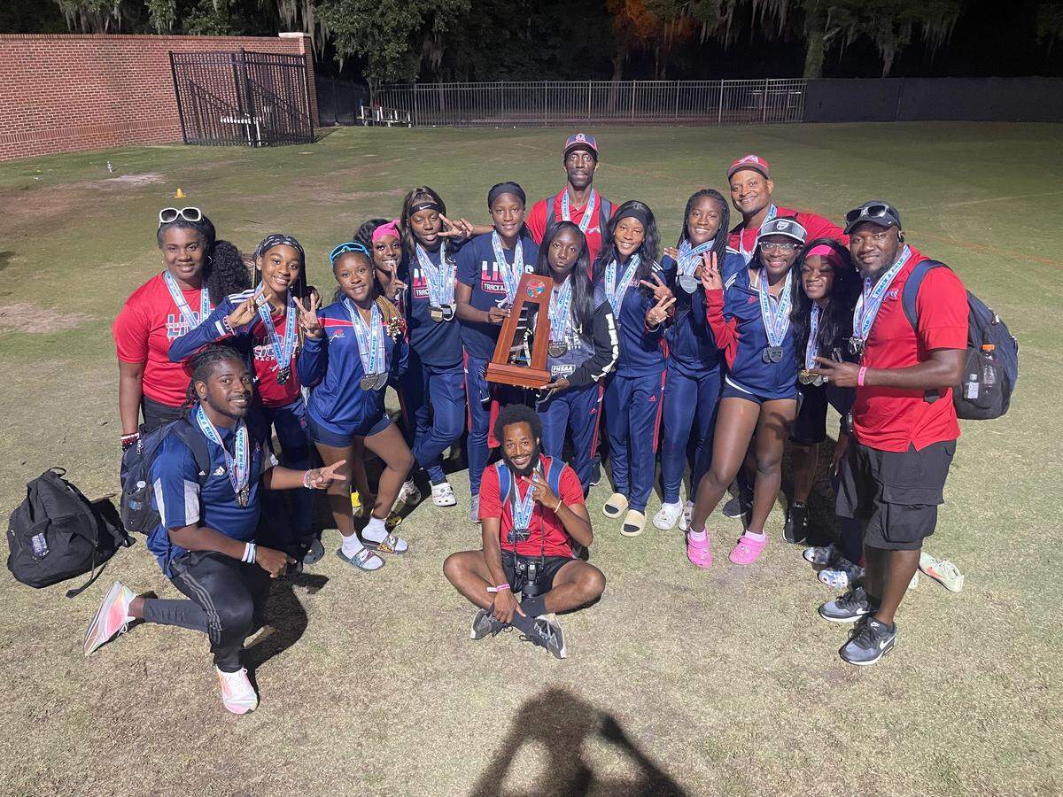 Chaminade-Madonna’s girls’ track and field team finished second at the Class 1A meet on Wednesday in Gainesville. It was a school-best for the Lions, who were led by their winning 1,600-meter relay team.