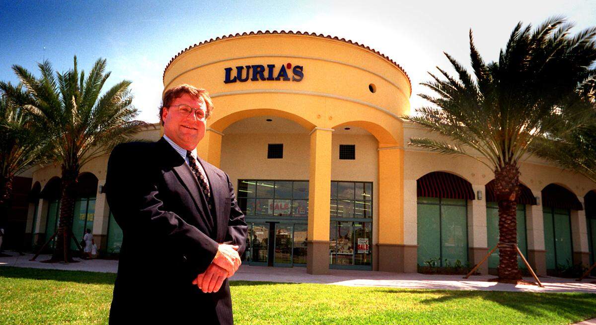 Peter Luria President of Luris’s in front of the Coral Gables store.