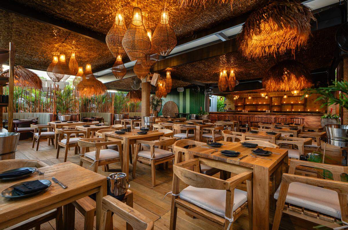 The patio at Casa Ya’ax, the new upscale Mexican restaurant in Wynwood.