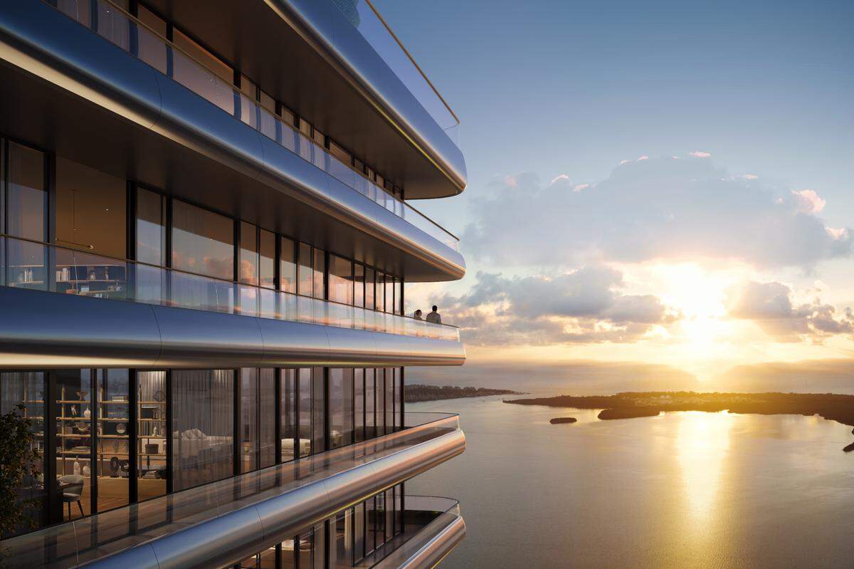 Mercedes-Benz Places — Miami, pictured above in a rendering, will have a variety of amenities, including a spa, multiple restaurants, lounges, and pools.