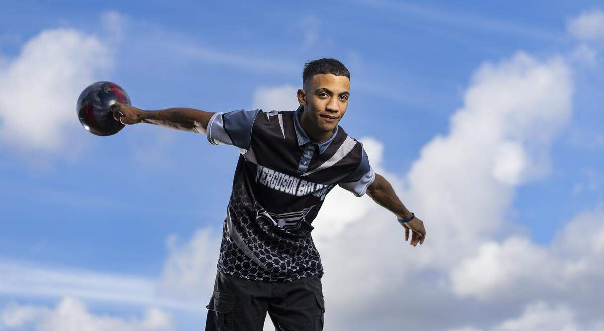 Rashawn Viart, John A. Ferguson Senior High School, Bowling. All-Dade players photographed at A.D. Barnes Park on Wednesday, Dec. 17, 2025, in Miami, Fla.