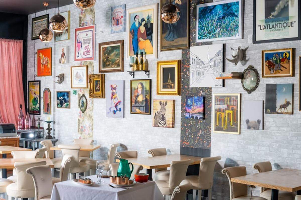 Ostrow Brasserie has more than 40 artworks from Chef Olivia Ostrow’s own collection.