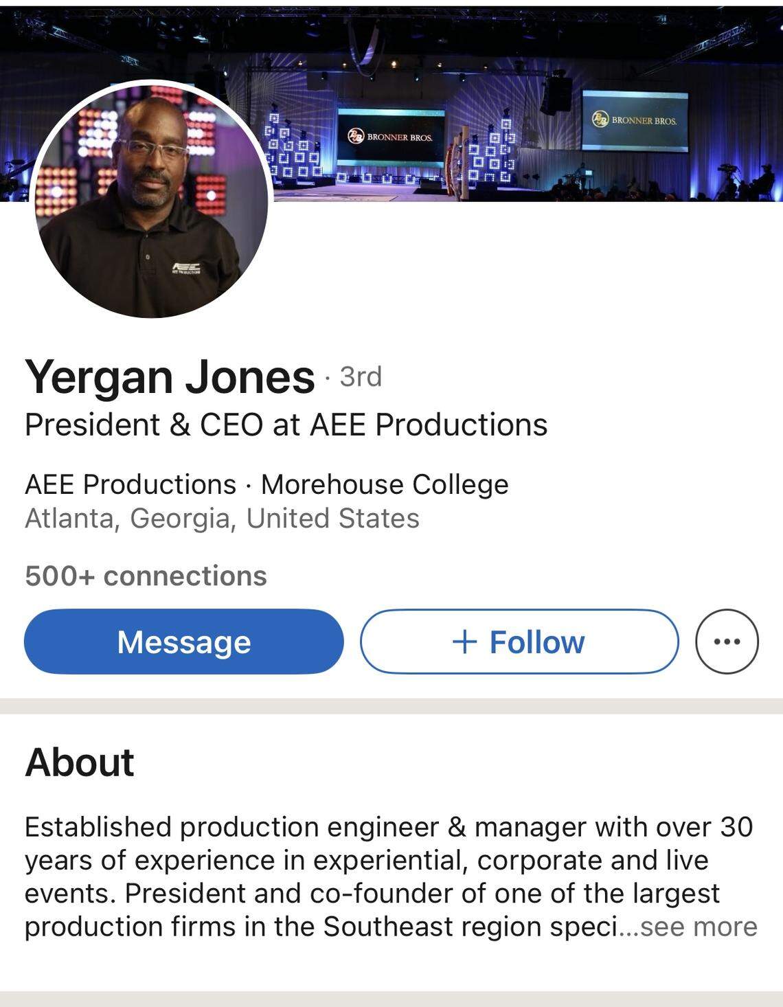 Yergan Jones, CEO of American Sound Design and AEE Productions