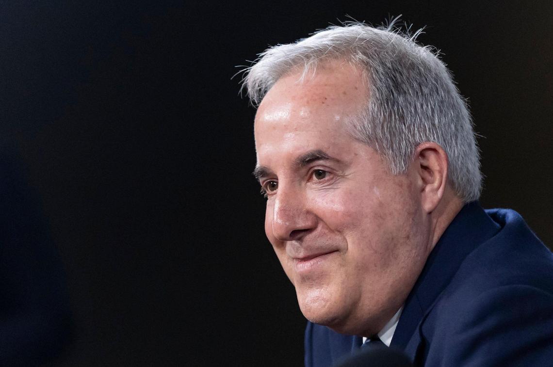 Inter Miami managing owner Jorge Mas speaks to the media after Tata Martino announced that he is stepping down as head coach of their team during a press conference at Chase Stadium on Friday, Nov. 22, 2024, in Fort Lauderdale, Fla