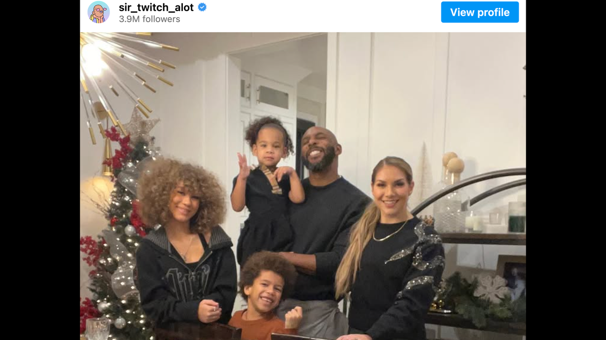 Stephen ‘tWitch’ Boss with his family.