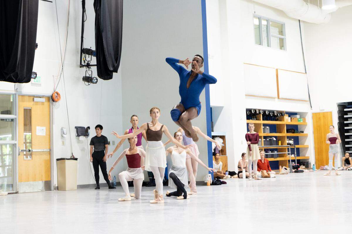 Rui Cruz rehearsing “A Midsummer Night’s Dream” for Miami City Ballet. Choreography by George Balanchine © The George Balanchine Trust.