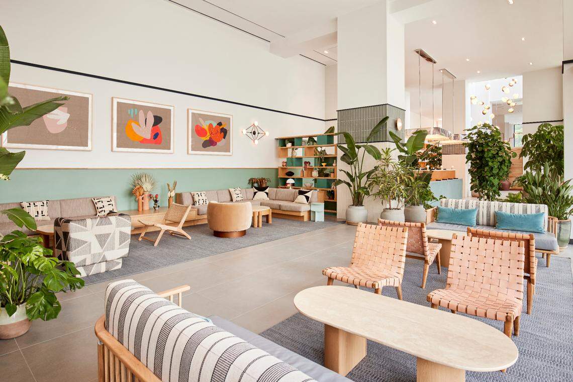 The lobby at Arlo Wynwood.