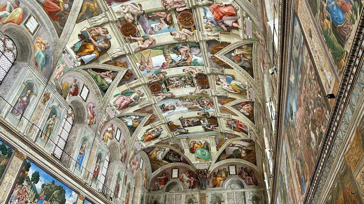 The Sistine Chapel took four years to paint and depicts the Book of Genesis.
