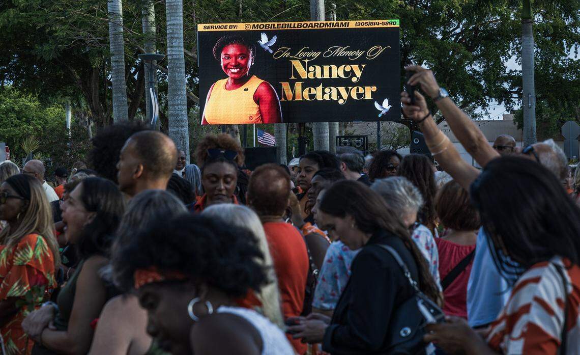A large group of community members and elected officials from across South Florida joined the family of Coral Springs Vice Mayor Nancy Metayer during a candlelight vigil celebrating her life.