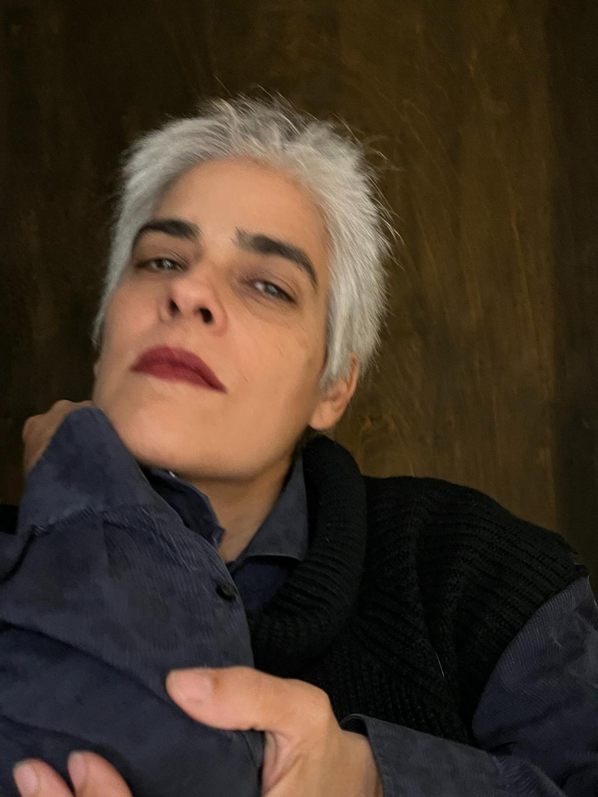 Artist and choreographer Letty Bassart performs in an improvisational duet with Daniel Bernard Roumain in “Here, Now.” 